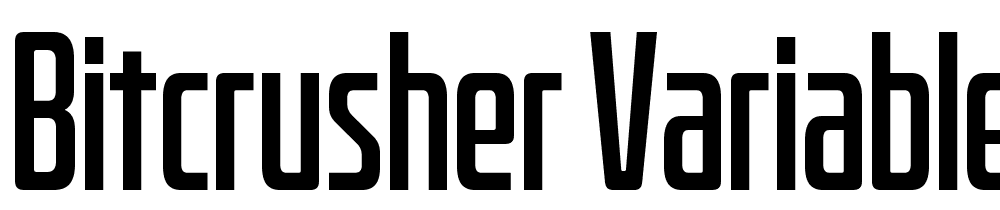 Bitcrusher Variable font family download free