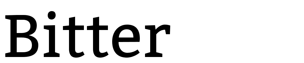 Bitter font family download free