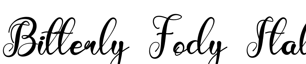 Bitterly-Fody-Italic font family download free