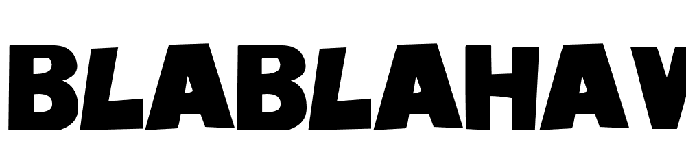 blablahawk font family download free