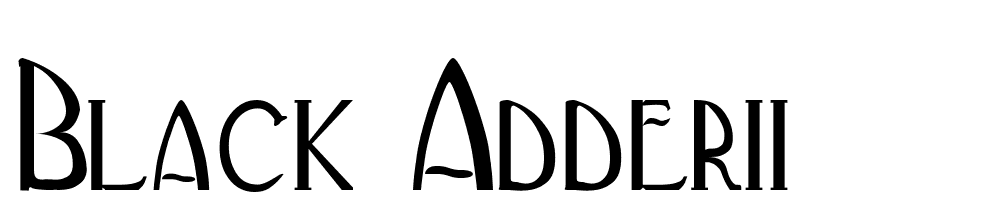 Black AdderII font family download free