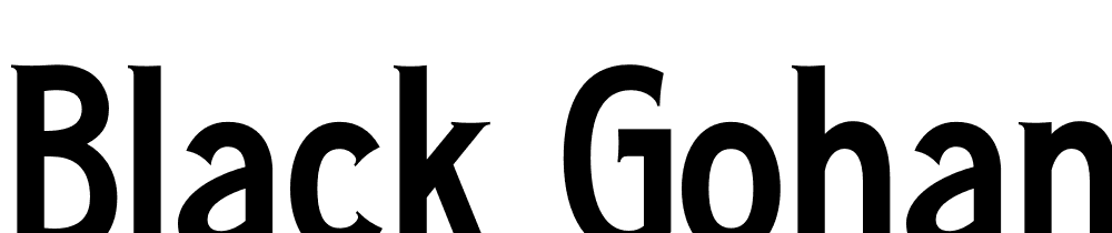 Black-Gohan font family download free