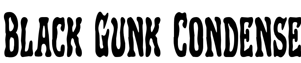 Black-Gunk-Condensed font family download free