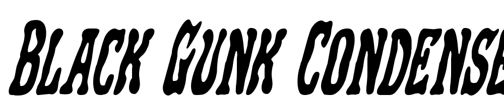 Black-Gunk-Condensed-Italic font family download free