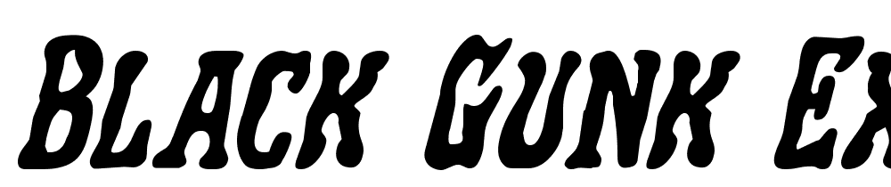 Black-Gunk-Expanded-Italic font family download free