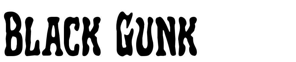 Black-Gunk font family download free