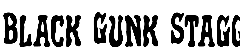 Black-Gunk-Staggered font family download free