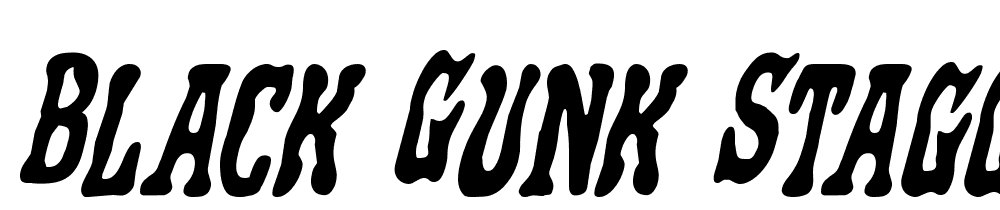 Black-Gunk-Staggered-Italic font family download free