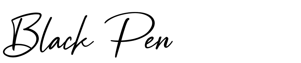 Black Pen font family download free