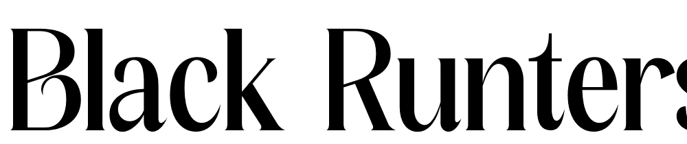 black-runters font family download free