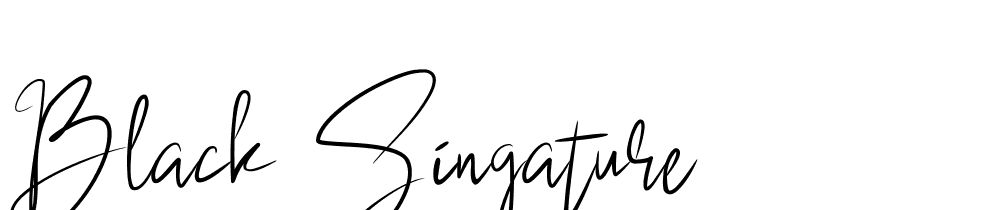 Black Singature font family download free