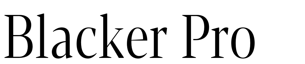 Blacker Pro font family download free