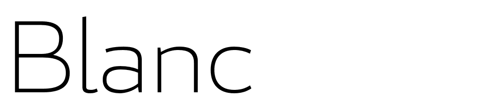 Blanc font family download free