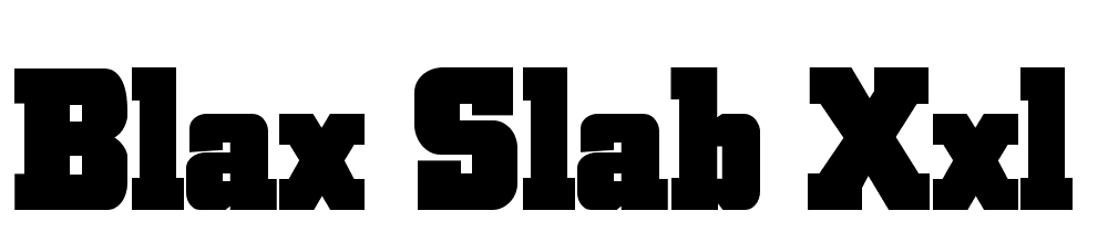 Blax Slab XXL font family download free