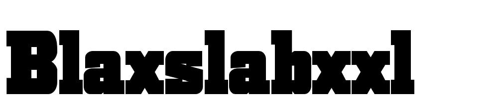 BlaxSlabXXL font family download free