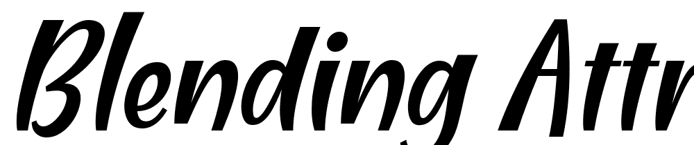 Blending Attraction font family download free