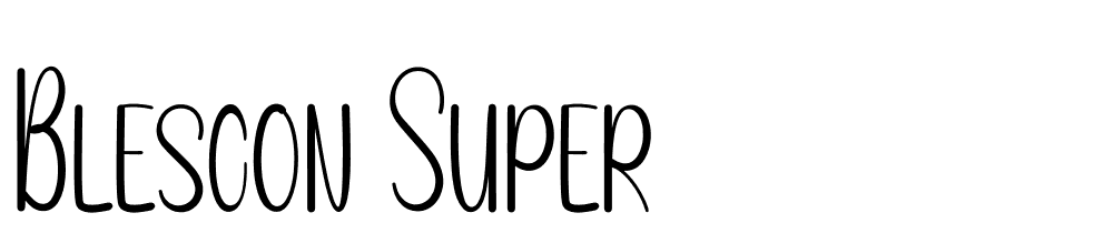 BLESCON-SUPER font family download free