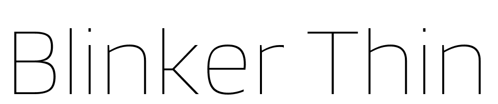 Blinker-Thin font family download free