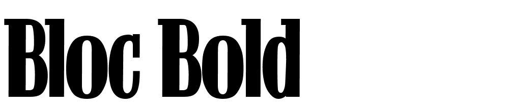 Bloc Bold font family download free