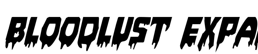 Bloodlust-Expanded-Italic font family download free