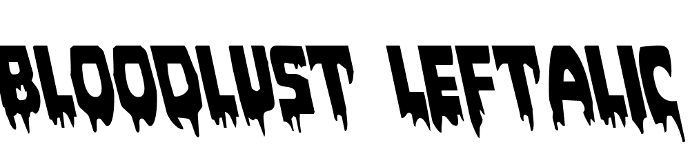 Bloodlust-Leftalic font family download free