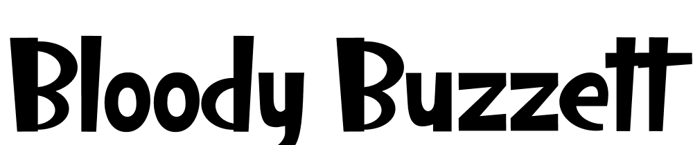 Bloody-Buzzett font family download free