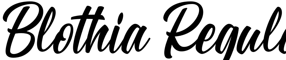 Blothia-Regular font family download free