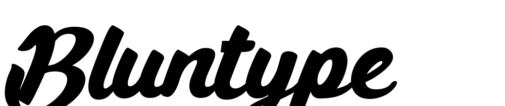 Bluntype font family download free