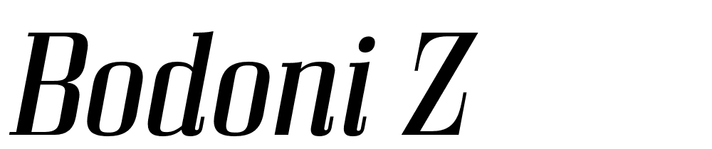 Bodoni Z font family download free