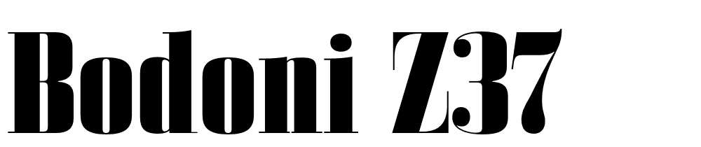 Bodoni Z37 font family download free