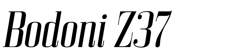 Bodoni Z37 font family download free