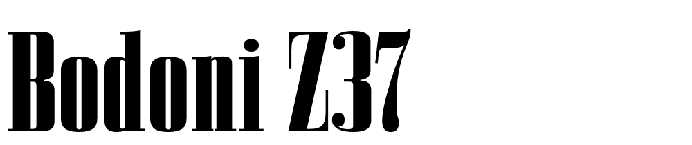 Bodoni Z37 font family download free