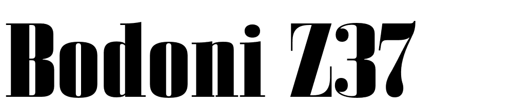 Bodoni Z37 font family download free