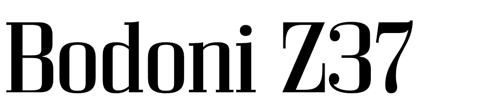 Bodoni Z37 font family download free