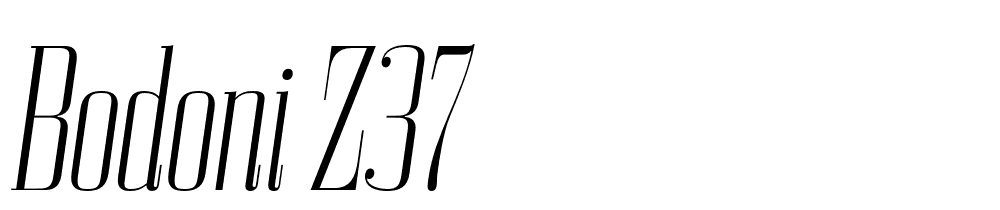 Bodoni Z37 font family download free