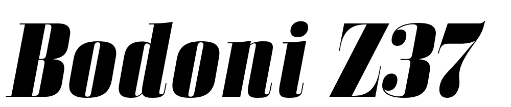 Bodoni Z37 font family download free