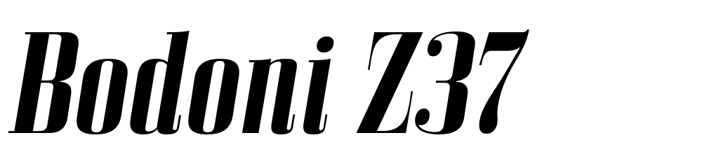 Bodoni Z37 font family download free