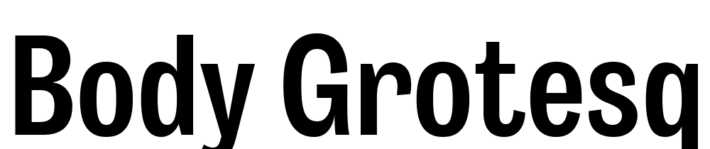 body_grotesque font family download free