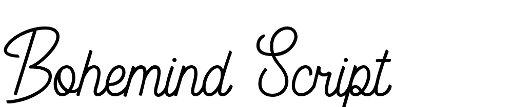 Bohemind-Script font family download free