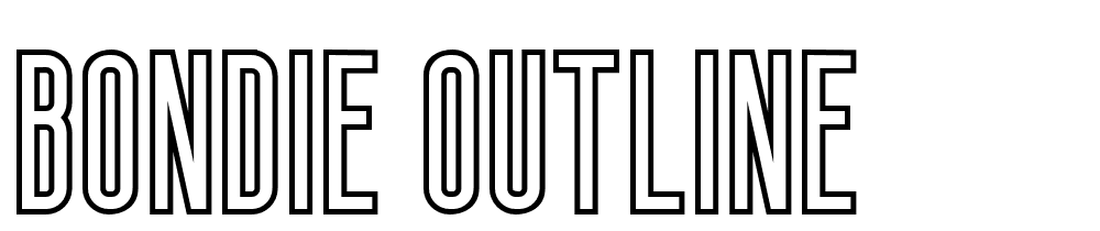 Bondie-Outline font family download free