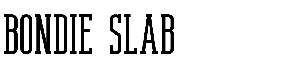 bondie-slab font family download free