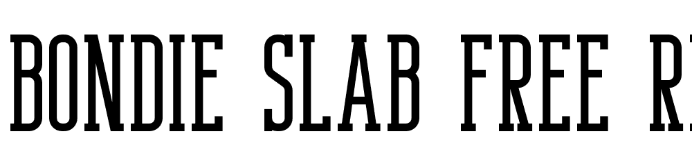 Bondie-Slab-Free-Regular font family download free