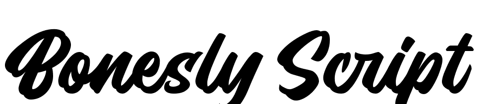 Bonesly-Script font family download free