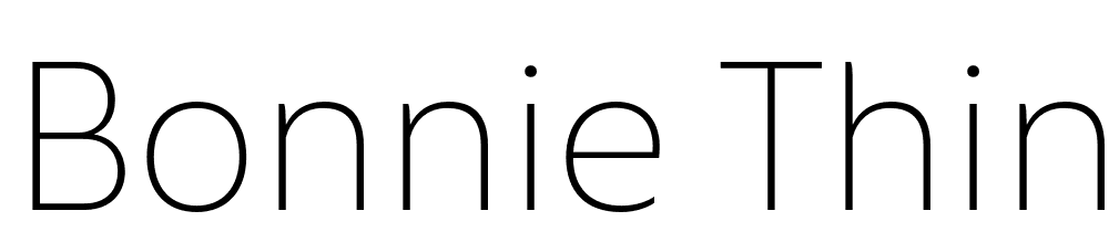 Bonnie-Thin font family download free