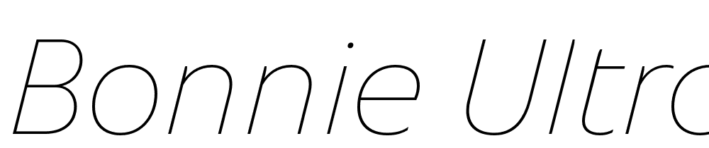 Bonnie-UltraThin-Italic font family download free