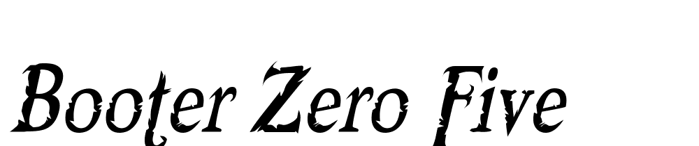 Booter-Zero-Five font family download free
