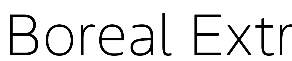 Boreal-ExtraLight font family download free