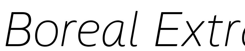 Boreal-ExtraLight-Italic font family download free