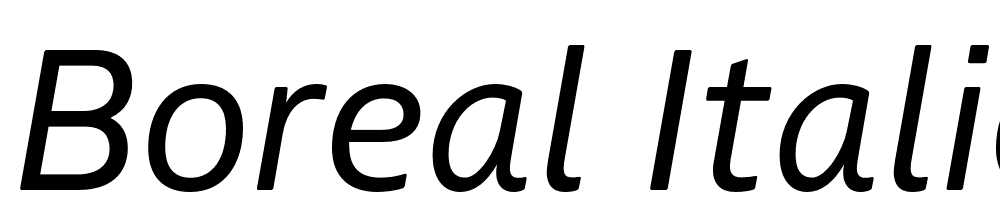 Boreal-Italic font family download free