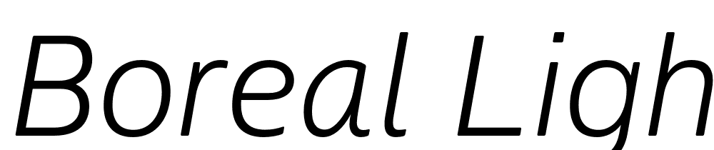 Boreal-Light-Italic font family download free